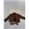 Image 2 : Kids Faux Leather Jacket - Size 2-3Y, Table Cloth - 60' x "70", Child's Mocassins - 4.5" Sole