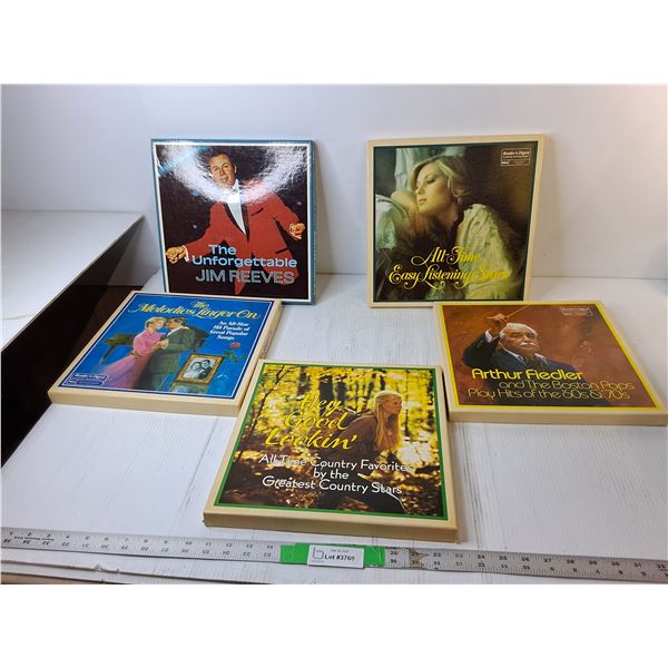 (5) Multi-Record Collections- Jim Reeves, Country, Easy Listening, Misc.