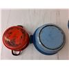 Image 3 : (2) Vintage Pots- Cast Iron & Enamel - PICK UP