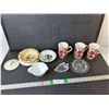 Image 1 : Vintage Dish Lot- Baby Dish, (3) Mugs, Glass Ashtray, Misc.