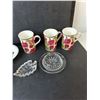 Image 2 : Vintage Dish Lot- Baby Dish, (3) Mugs, Glass Ashtray, Misc.