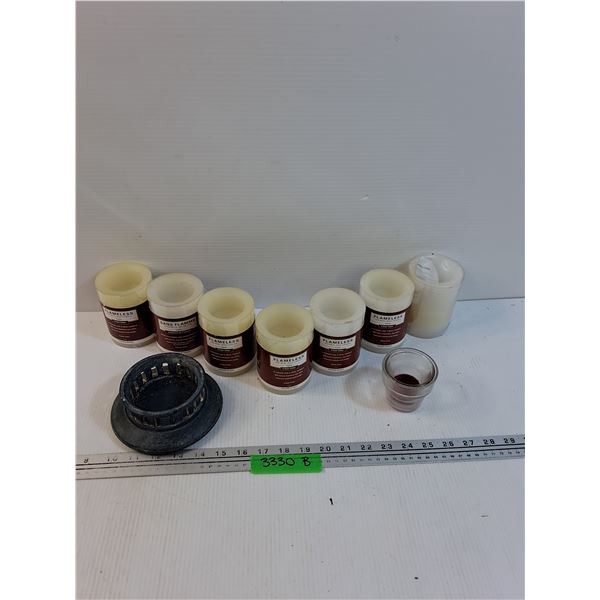 (7) Flameless Candles & Candle Holders