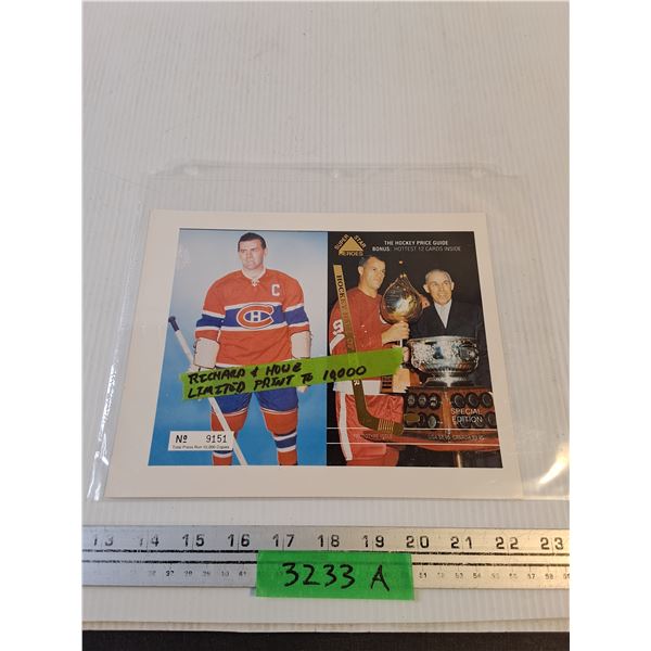 Limited Print Rocket Richard & Gordie Howe - Authenticity Not Guaranteed