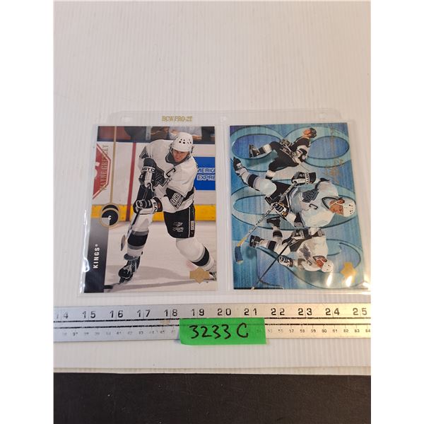 (2) Large Upper Deck Wayne Gretzky Cards - Authenticity Not Guaranteed
