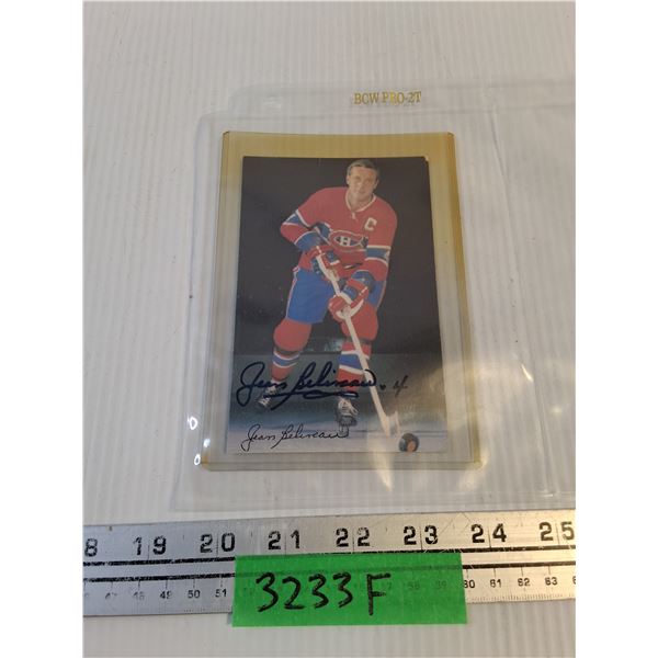 Large Jean Beliveau "Auto-Graph" Collector Card - Authenticity Not Guaranteed