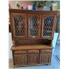 * Vintage Wooden Hutch - 15.5x58x78" - Top Separates From Bottom - Pickup Only