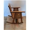 Image 2 : * Vintage Wooden & Wicker Rocking Chair - 32x29x26" - Pickup Only