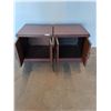 Image 2 : * Vintage Pair of Wooden End Cabinets - Each 23x23x22" - Pickup Only