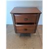 Image 2 : * Wooden 2-Drawer Night Stand - Some Scratches - 23x23x16.5" - Pickup Only