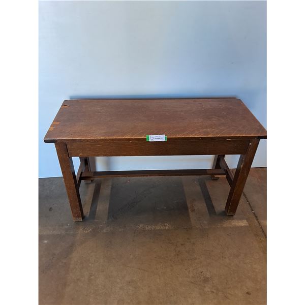 * Vintage Wooden Piano Bench With Contents - Some Damage - 37x15x21" - Pickup Only