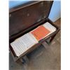 Image 3 : * Vintage Wooden Piano Bench With Contents - Some Damage - 37x15x21" - Pickup Only