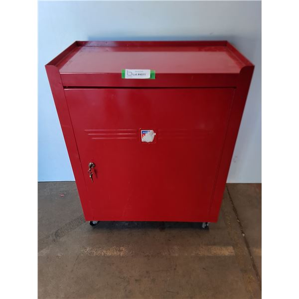 * Mastercraft Rolling Locking Metal Shop Cabinet w/Key - 27x22x12" - Pickup Only