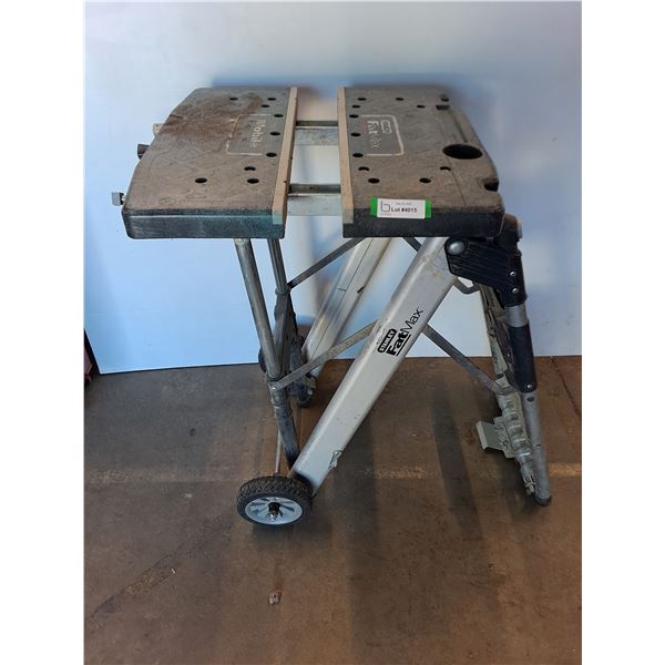 * Stanley "Fat Max" Electrified Mobile Saw Horse - Broken Handle - 34x34x23 Fully Open - Pickup Only