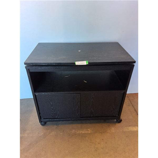 * Black TV Stand/Cabinet Made of Particle Board - 28x25x16" - Pickup Only