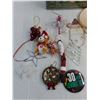 Image 2 : Christmas Lot (Color Changing LED Tree Top Star - Untested, Assorted Tree Ornaments)