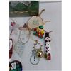 Image 3 : Christmas Lot (Color Changing LED Tree Top Star - Untested, Assorted Tree Ornaments)