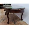 Image 4 : *Oval Wooden Coffeetable with Glass Top, Cannot Ship