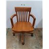 *Vintage Wooden Rolling Office Chair 33", Cannot Ship
