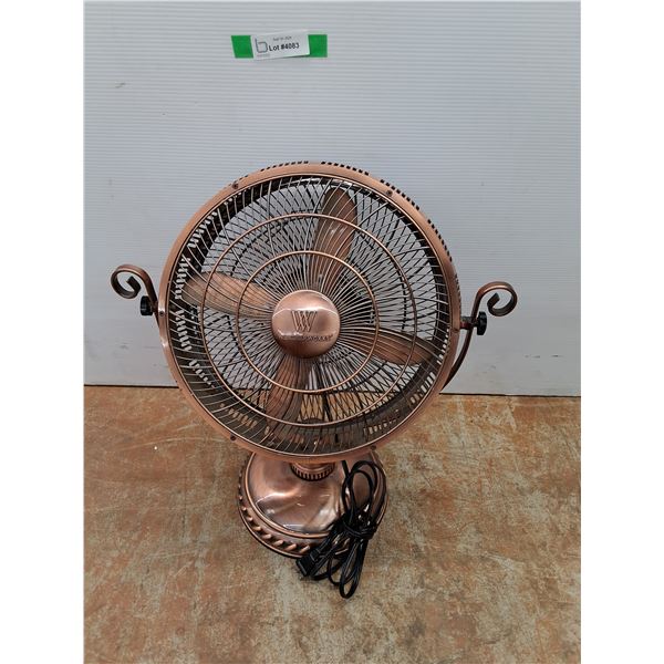 *Weatherworks Brass Fan- Powers On 19.5" Tall
