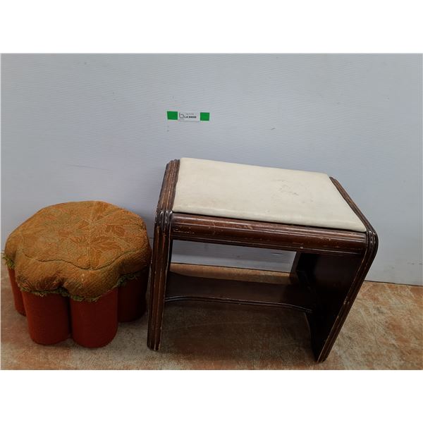 *(2) Footstools, Up to 20" x 13" x 16.5", Cannot Ship