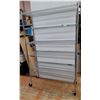 *Metal Storage Rack on Wheels 48" x 17" 74", Cannot Ship