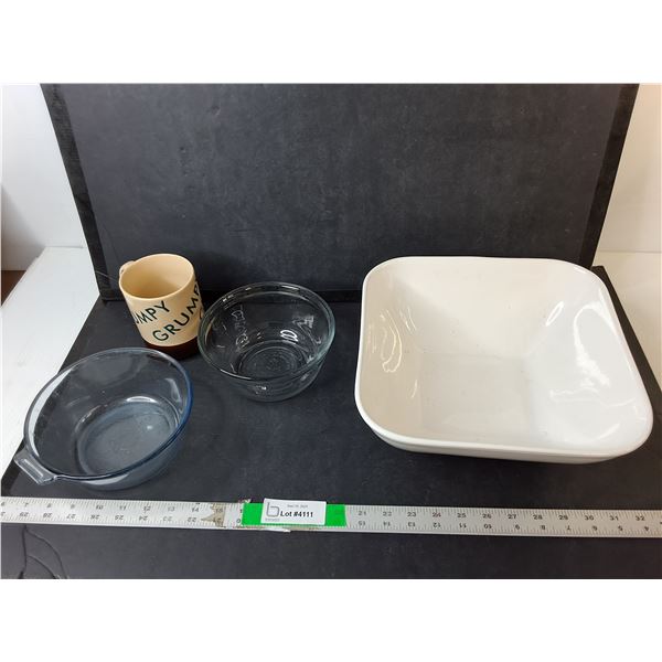 'Grumpy' Mug, Anchor Hocking/Pyrex Bowls, Ceramic Bowl 11 