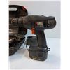 Image 2 : Black & Decker Battery Powered Drill - May Need Charge, As Is - w/ Case & Contents