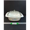 Corningware Blue Corn Flower Casserole Dish w/ Lid - 12" x 4"