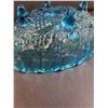 Image 4 : Indiana Blue Glass Oval Footed Fruit Bowl - 12" x 8.5" x 4"