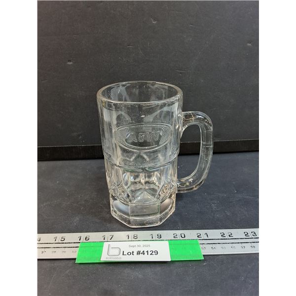 A & W Glass Root Beer Mug - 6" Tall