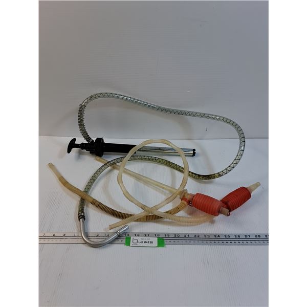 (2) Gas Siphons & Transfer Pump