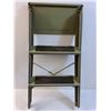 Image 4 : Green Folding Metal Three Step Ladder - 24" x 13" X 6"  - PICK UP