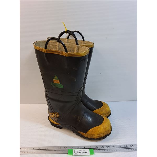 Ranger Shoe Fit Steel Toed Rubber Boots - Size 10W