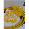 Image 4 : 50Ft Heavy Duty Construction String Light w/(4) Shop Light Protector Covers - Yellow - PICK UP