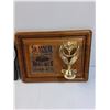 Image 3 : Saskatchewan Roughriders Key Holder & Medicine Hat Rod Run Trophy - 12" x 9"