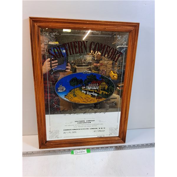 Southern Comfort Mirrored Advertisment Wall Decor - 18.5" x 24