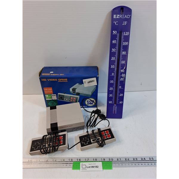 Nostalgic Video Game Console (As Is) & Temperature Gauge