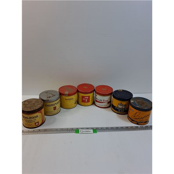 (7) Collector Tobacco Tins - Assorted
