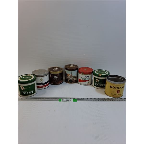 (7) Collector Tobacco Tins - Assorted