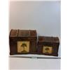 Image 1 : (2) Storage Chests - Matching Set - 15" x 12"  14" & 12" x 10" x 9"