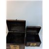Image 4 : (2) Storage Chests - Matching Set - 15" x 12"  14" & 12" x 10" x 9"