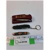Image 1 : (3) Folding Knives: Kindersley Pool, Plaid, Green Swiss Army Style Knife