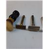 Image 3 : (4) Vintage Mens Razors & Shaving Cream Brush
