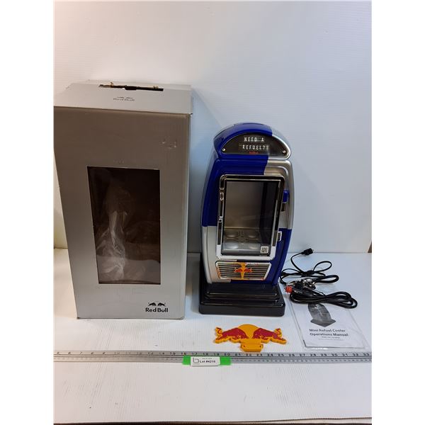 Red Bull Mini Cooler - 20" x 9" x 12" - Preferred Pick-Up - Powers On, As is