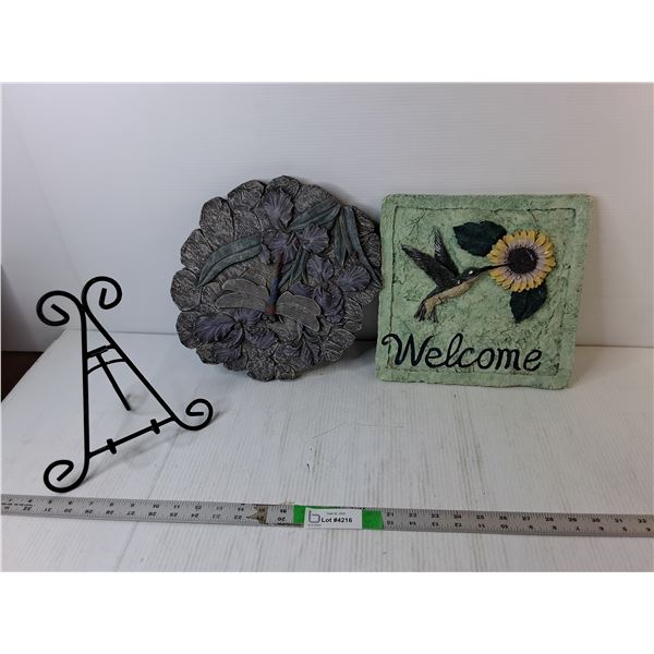 (2) Garden Stones Up to 12" & Stand