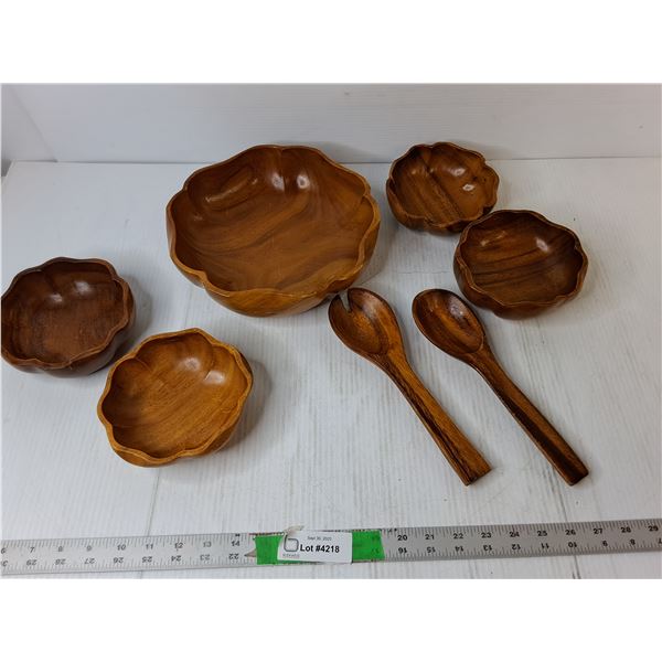 Wooden Salad Set