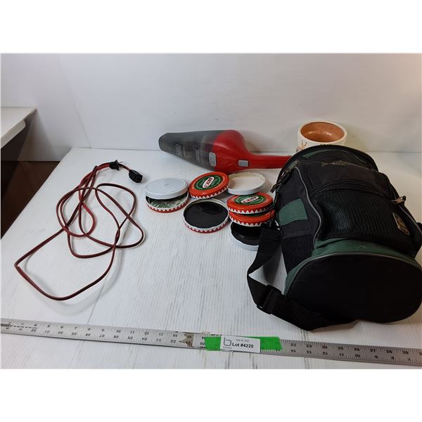 Cooler Bag, Black & Decker Handvac- Powers On/No Cord, Electrical Cord, Misc.