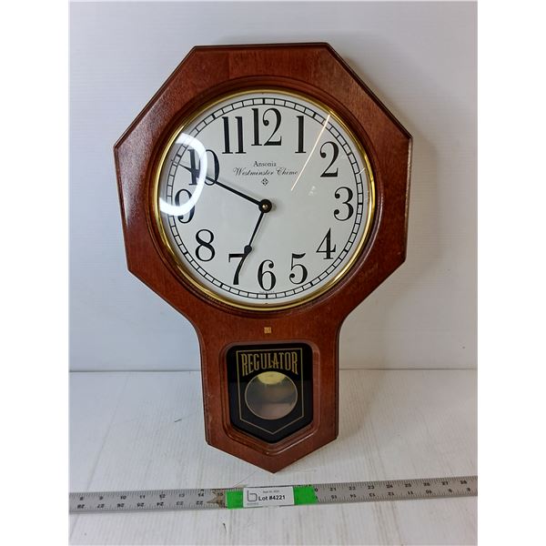Ansonia Grandmother Clock 21.5" Tall- As Is