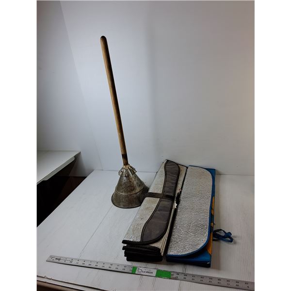 Antique Washer Plunger & (2) Window Shades- Tweety/Other - PICK UP PREFERRED