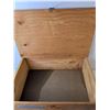 Image 2 : Wood Storage Box 22" x 15.5" x 8"- Water Damage & (7) Hand Tools- PICK UP ONLY